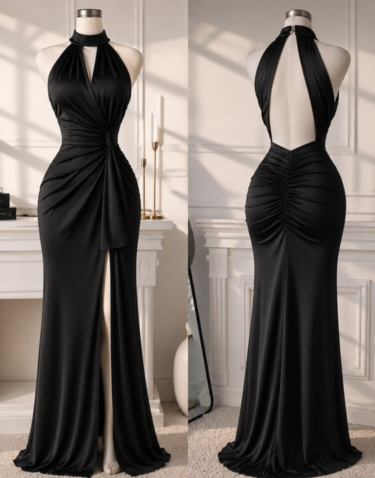 Black evening dress concept