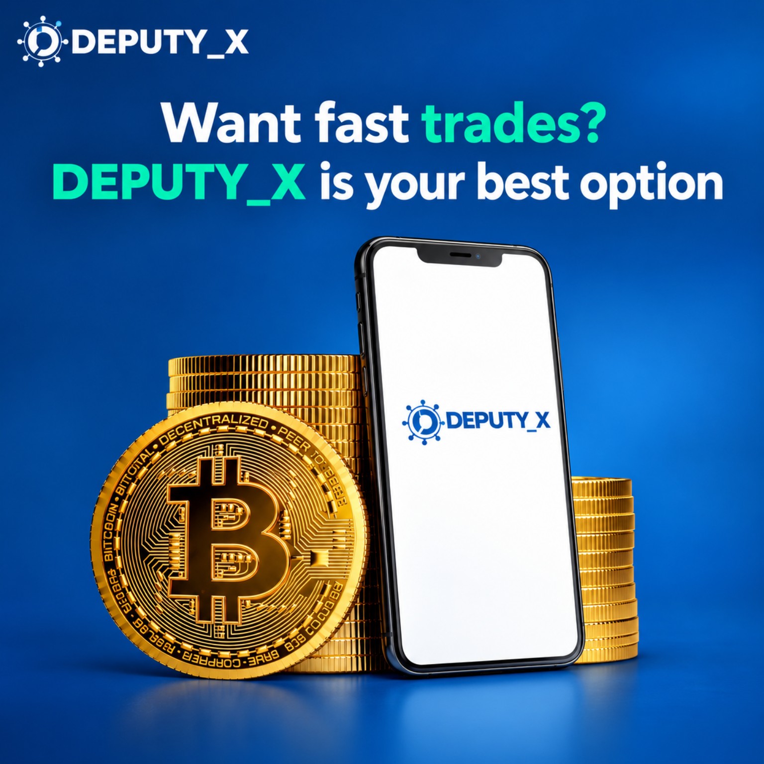 DeputyX digital currency promotional design